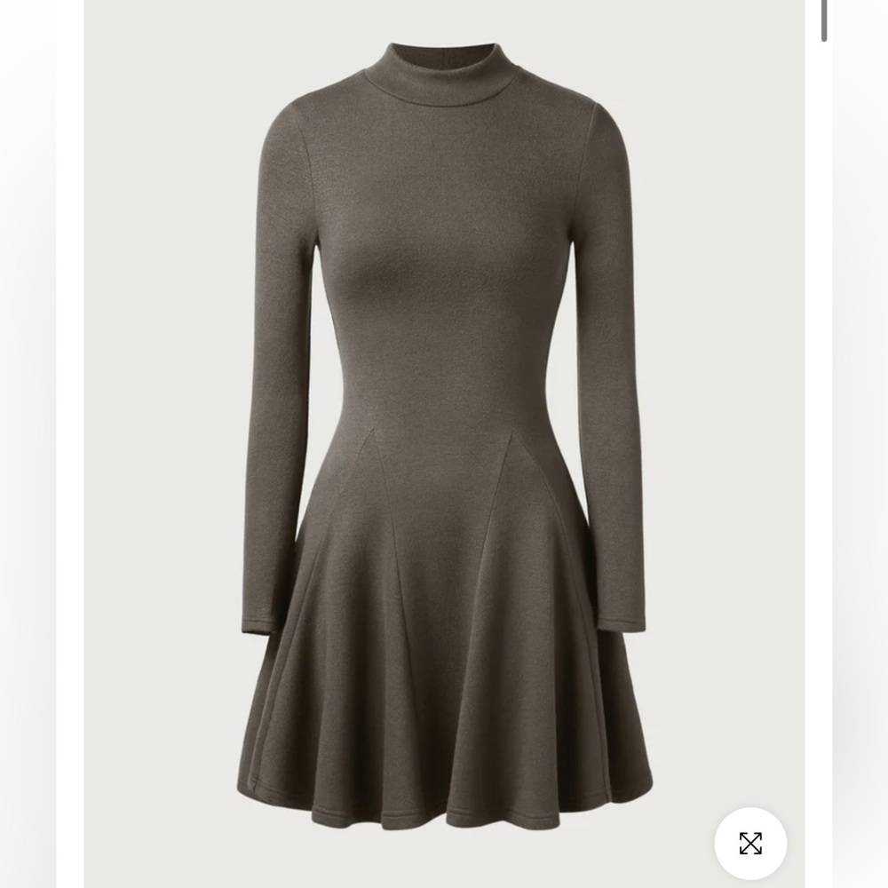 OGL Cashsoft Mockneck Flounce Dress